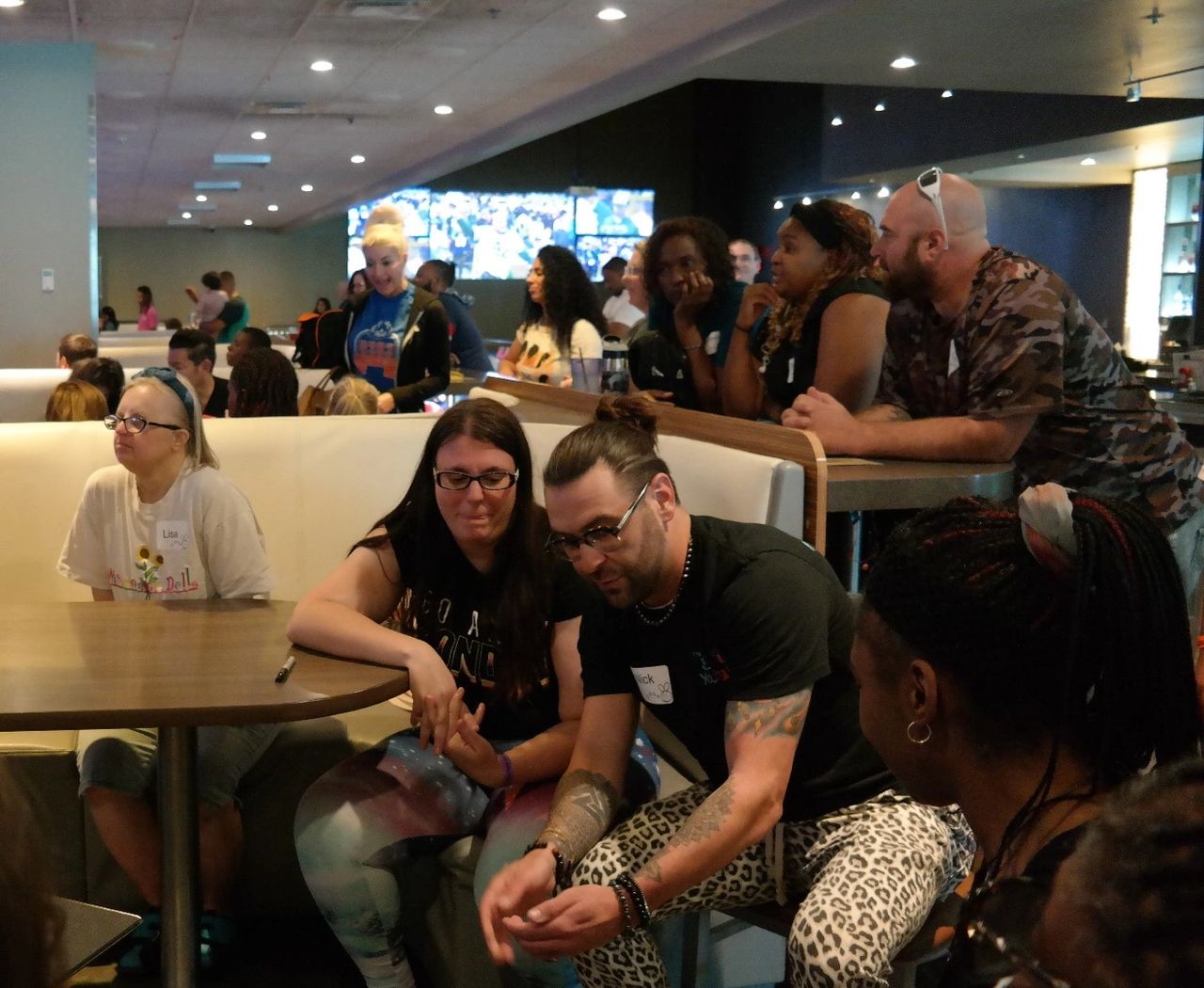 Nicole and Nick at the lanes
